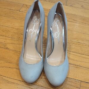 Jessica Simpson Elegant Gray Heels